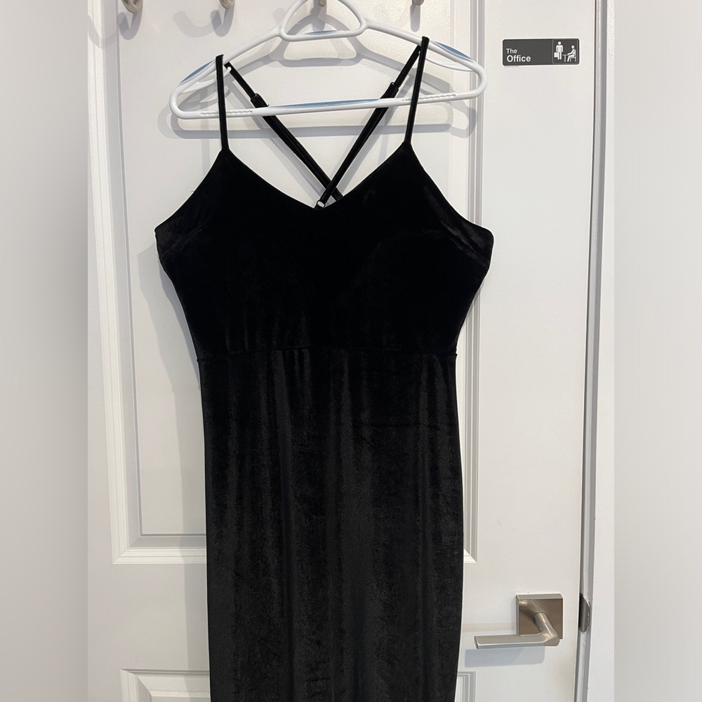 Long Black Velvet Dress